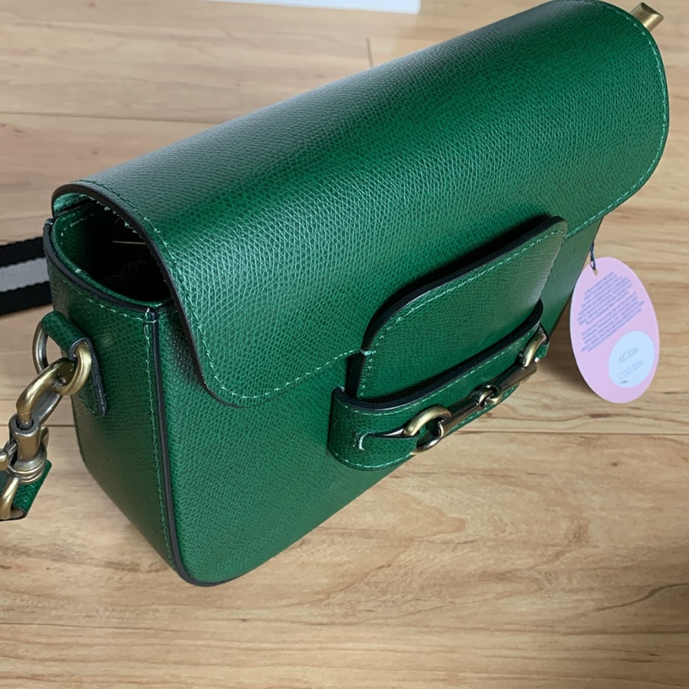 BEVINI Modena green genuine leather women crossbody bag - Picture 10 of 16